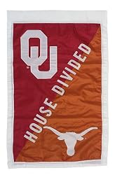 U of Oklahoma and U of Texas - House Divided Flag - Regular Size