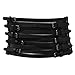 Black Ultra Wide 10 Buckle Elastic Corset Cinch Belt
