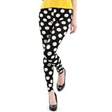 LOCOMO Women Polka Dot Big Dotted Pant Ankle Length Footless Legging Tregging Tight FFT035 One Size