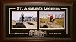 Arnold Palmer & Jack Nicklaus 8X10 Two 8X10 Etch Mat - St.Andrews Swilken Bridge