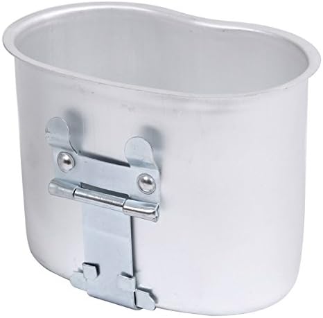 WWII Style Heavy Gauge Aluminum Canteen Cup w/ Folding Handle