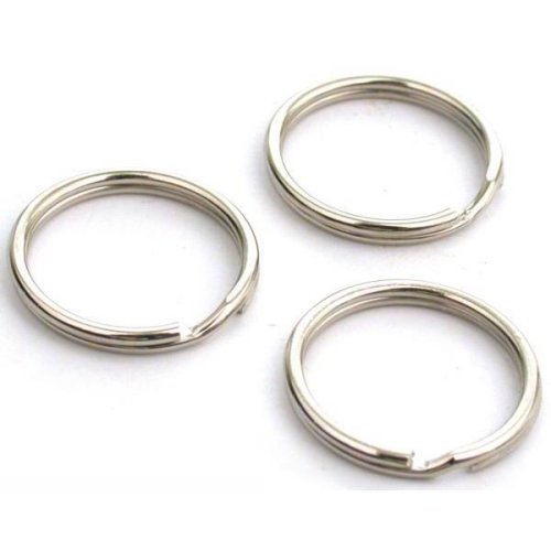 3 Split Rings Key Chain Connectors Steel Parts 24mm