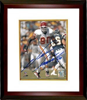 Neil Smith Autographed/Hand Signed Kansas City Chiefs 8x10 Photo Custom Framed- Smith Hologram