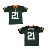 Youth / Boys NFL Green Bay Packers Charles Woodson #21 Athletic Comfortable Fit Short Sleeve Jersey Shirt - Green (Size: XL/18-20 )