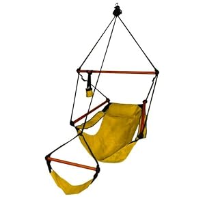 Wood dowels Hammaka chair Canary Yellow Outdoor Hammocks