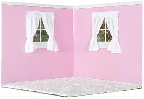 American Doll Room Pink With White