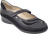 Finn Comfort Women's Glendale Mary Jane,Black Nubuck/Nappa,9.5 M US/ 7 UK