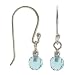 Sterling Silver Small Aquamarine cz disco ball Earrings