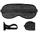 MSSilk Sleep Eye Mask- Smoothing Mulberry Silk- Adjustable Elastic Strap- Lightweight- with A Bonus Pair of Earplug in a Carry Pouch (Red Eyelashes)
