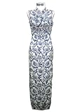 China blue floral silk dress