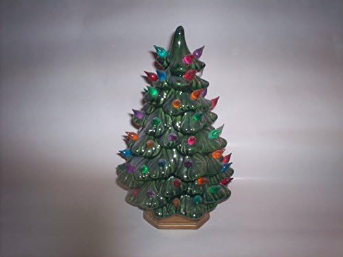 Ceramic Christmas Tree 11 Inch Holiday Green