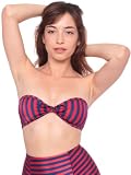 American Apparel Stripe Nylon Tricot Bandeau Bikini Top