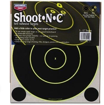 Birchwood Casey Shoot-N-C 12-Inch Bull's-Eye Target, 100 Sheet Pack