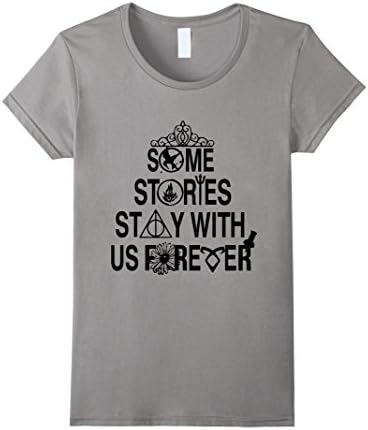 Women's Some Stories Stay With Us Forever Tshirt - Memory Tshirt Medium Slate