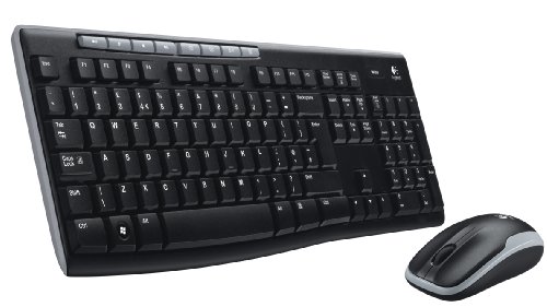 Logitech MK260 Tastatur und Maus schnurlos schwarz (deutsches Tastaturlayout, QWERTZ)
