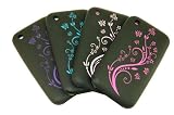 KingCase iPhone 3G & 3GS * Soft Silicone Case 4-Pack * Wild Flowers & Butterflies (Blue, Hot Pink, Light Pink, Purple) 8GB, 16GB, 32GB