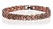 Ladies Copper Clad Magnetic 0.25" Wide Hearts Bracelet 8" long with Fold over Clasps