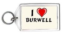 I Love Burwell Keychain