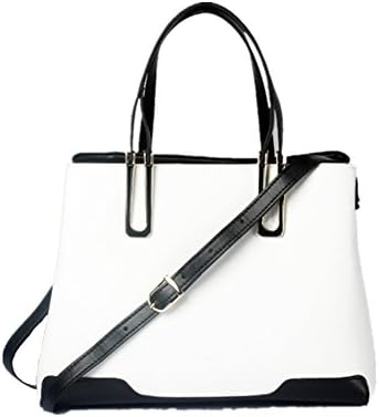 JJ Fashion 2016 Genuine Leather Tote Handbag Women Shoulder Bag White