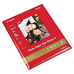 Canon Photo Paper Plus Glossy II,  8.5 x 11 Inches, 20 Sheets (2311B001)