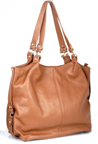 Italienische Umh&auml;ngetasche Leder camel braun