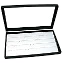 Jewelry Box Display Case Holds 45 Pairs of Earrings White New