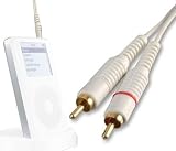 2m white Jack to Phono cable for IPOD, Iphone, PSP, Nintendo DS MP3 etc to Amp Stereo interconnect for headphone to red and white RCA connectors.