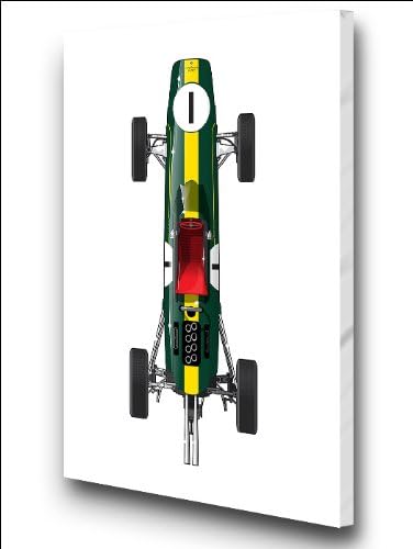 Archival Canvas and Photographic Limited Edition Art Print Jim Clark, Lotus 25-Coventry Climax 1962 28" x 36"