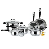 Revere 10-pc Stainless Steel Set with Tri-Ply Bottom