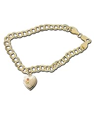 14K Yellow Gold Heart-Shaped "I Love You" Locket Bracelet - Available in 7 or 8 Inch