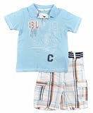 Company 81 Toddler Boys Spring Blue & White Plaid 2Pc Short Set (4T)
