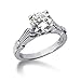 Round Diamond Fancy Solitaire 4 Prong Set 18K Gold Engagement Ring (0.5ctw, F - G Color, SI2 Clarity)