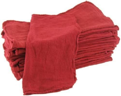 2000 INDUSTRIAL SHOP RAGS / CLEANING TOWELS RED FAST SHIPPING PROFESSIONAL GRADE