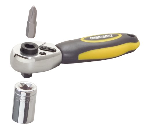 MAXCRAFT 60199 1/4-Inch Dual-Drive Mini Ratchet Driver