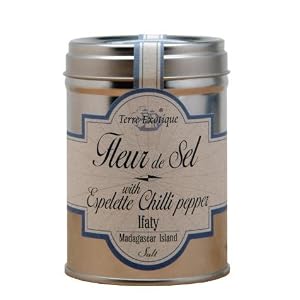 Terre Exotique Fleur De Sel From Madagascar with Chili Chillies Espelette Chili Pepper 3.2... by Terre Exotique