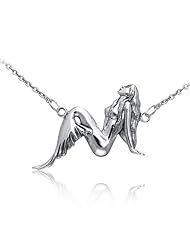 Bling Jewelry 925 Sterling Silver Mermaid Pendant Necklace 16 inches