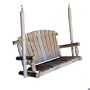 Lakeland Mills 4-Foot Cedar Log Porch Swing, Natural