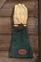 Gents Leather & Green Suede Pruning Gauntlets - Gardening Gloves