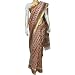 Printed Sari Womens Indian Clothing Off-White (csari324)