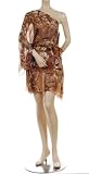 BCBG MAX AZRIA - BCBG CHAI SILK PRINT TIE FLUTTER MINI DRESS NEW M