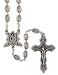 Boxed Metal Rosary - Divine Mercy - 4mm Metal Beads - 22" Silver Tone Chain - IMPORTED FROM ITALY