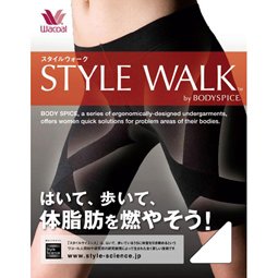 ワコール ボディスパイス スタイルウォーク 　ローライズ三分丈　黒　 Ｌ（ヒップ９２～１００ｃｍ）