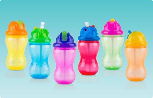 1 NEW Nuby Sippy Cup No Spill Mega Straw Cup Flip-it Cup 12 Oz