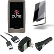Microsoft Zune HD 16GB / 32GB Silicone Gel Skin Case Combo (SMOKE) w/ 2in1 Sync and Charging USB Data Cable, USB Car Charger, USB Wall / Travel Charger, and a Zune HD Screen Protector / Screen Guard