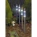 Set of 4 stainless steel solar post lights