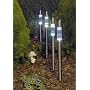 Set of 4 stainless steel solar post lights