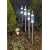Set of 4 stainless steel solar post lights