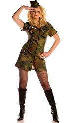 Sexy Surrender Army Girl Adult Womens Halloween Costume