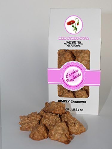 Cashew PuffNuts, Gluten Free Cookie Snack, Non-GMO, Non-Dairy, All Natural, No Cholesterol, No Added Fat