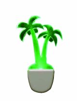 Green LED, Decorative Shade Palm Tree Nightlight, 49563-PLM